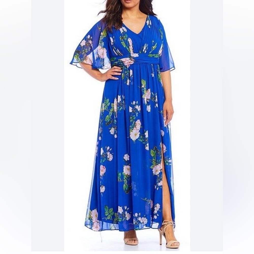 Adrianna Papell floral chiffon dress women’s size 6